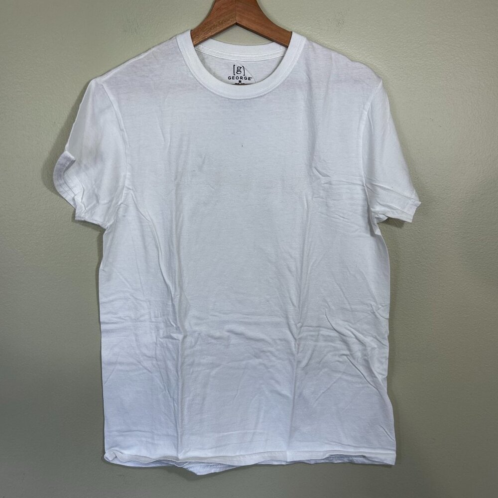 George - Short Sleeve T-shirt - Medium (38-40) - white - Plain white tee, shirt